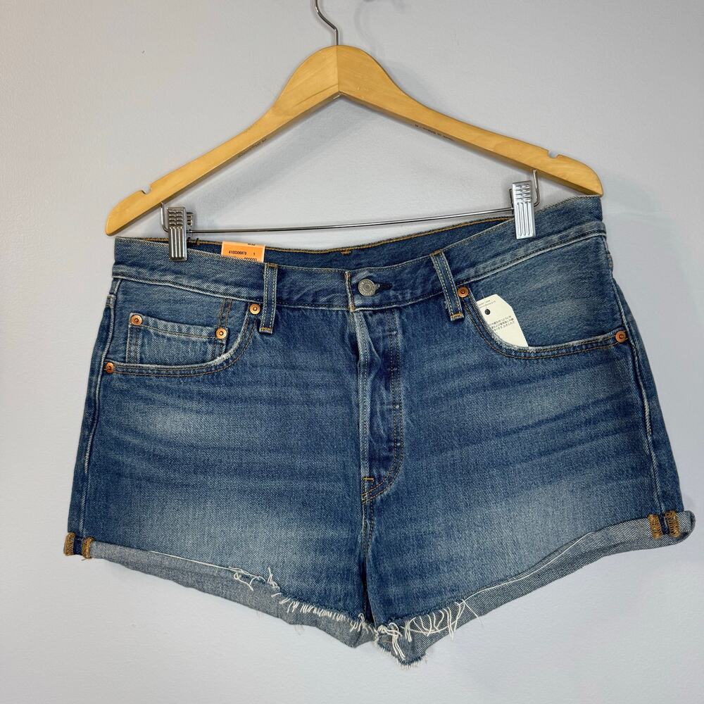 Levi's 501 Original Fit High Rise Women's Denim Shorts Sz 32 New
